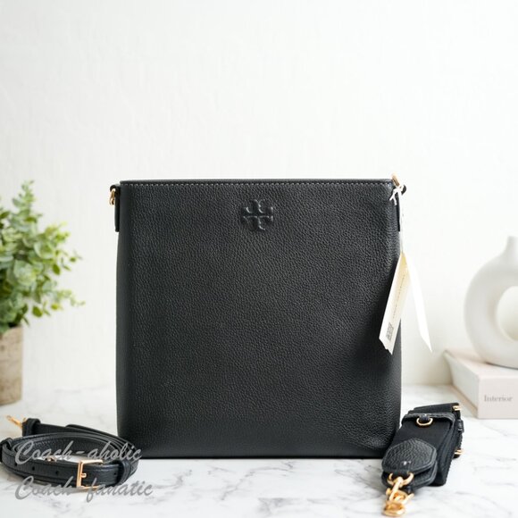 NWT Tory Burch Thea Swingpack Leather Crossbody in Black - Picture 1 of 11
